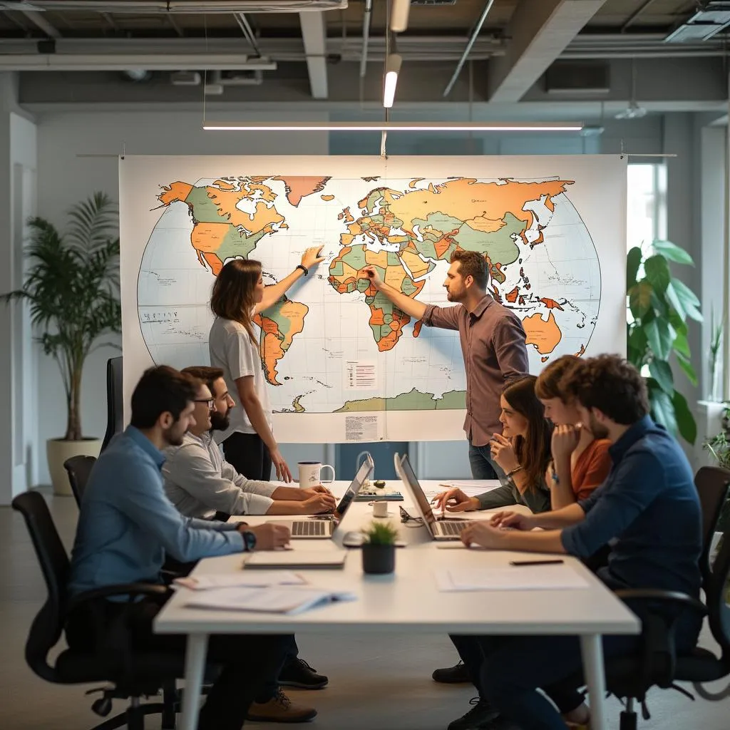Equipo de ArgentinaExplora en una reunión de planificación